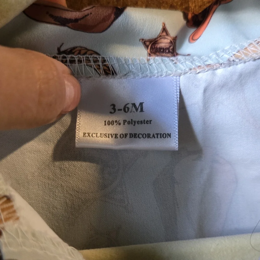 Cowboy Print Baby Onesie - Picture 2 of 3